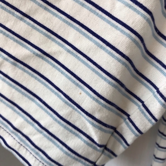 Chico’s Keyhole Striped Paradise Palm Dress Sz L Short Sleeves Stretch Tropical - Picture 7 of 15